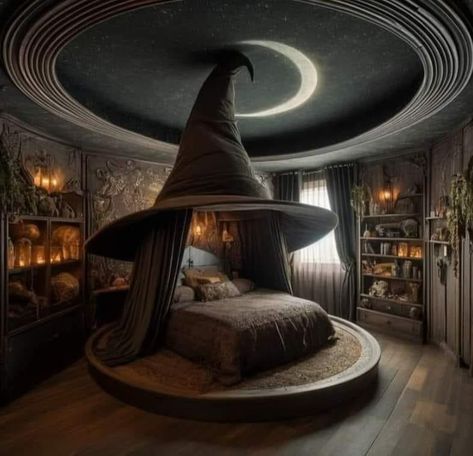 Witchcraft Bedroom, Witch Castle, Elven Tree, Victorian Gothic Decor, Gothic Stuff, Rock Room, Gothic Decor Bedroom, Unusual Furniture, Welcome To My House