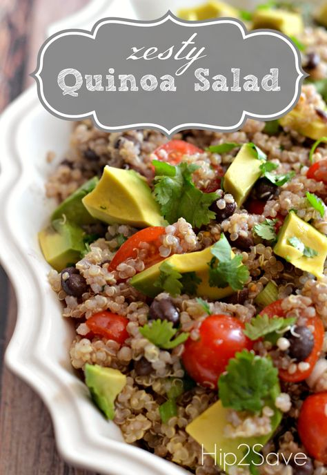 Zesty Cilantro Lime Quinoa Salad Recipe – Hip2Save Lime Quinoa Salad, Zesty Quinoa Salad, Cilantro Lime Quinoa, Lime Quinoa, Quinoa Salad Recipe, Lunch Wraps, Quinoa Healthy, Quinoa Salad Recipes, Quinoa Recipes