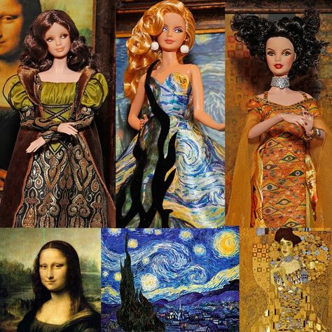 New Barbie Dolls, Klimt Art, Barbie Collector Dolls, Art Parody, Beautiful Barbie Dolls, Disney Dolls, Barbie Collector, Barbie Friends, Barbie Collection