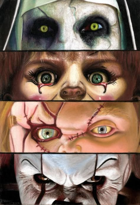 Annabelle Horror, Halloween Imagem, Scary Drawings, Horror Photos, Scary Wallpaper, Horror Movie Icons, Horror Artwork, Horror Themes, Horror Posters