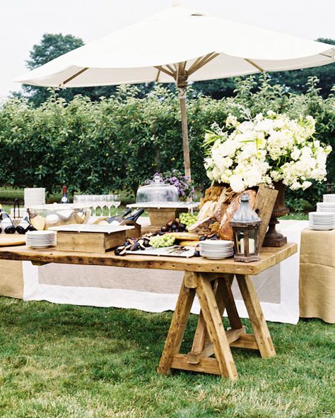 A Formal Outdoor Tent Wedding in New York Outdoor Tent Wedding, Colin Cowie Wedding, Backyard Dreams, Martha Stewart Weddings, Outdoor Tent, Tent Wedding, Summer Weddings, Rustic Table, Wedding Food