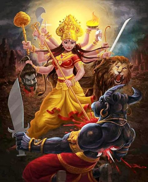 Lord Durga, Durga Picture, Indian Goddess Kali, Durga Painting, Shakti Goddess, Indian Art Gallery, Lord Shiva Statue, Kali Goddess, Astrology Numerology