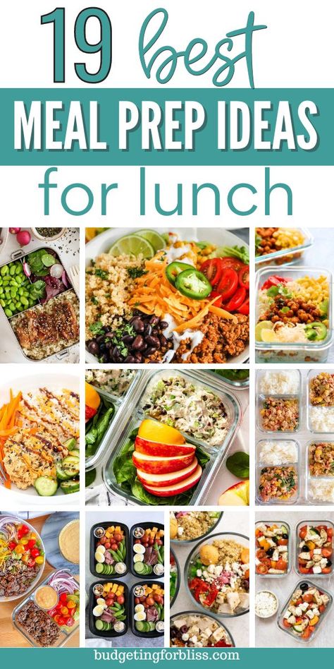 Reduce lunchtime stress with these 19 best meal prep ideas for lunch. Whether you’re trying to eat healthier or save money, these easy make-ahead lunches are the perfect solution for a grab-and-go stress-free lunch. Meal Prep Ideas For Lunch, Grab And Go Lunch, Quick Meals For Kids, Ideas For Lunch, Lunch On A Budget, Best Meal Prep, Meal Prep Ideas, Make Ahead Lunches, Lunch Idea