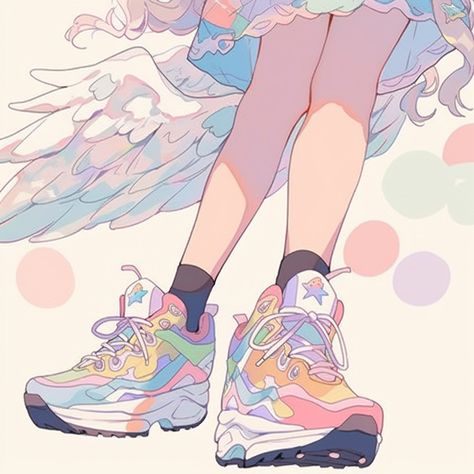 https://www.pixiv.net/en/artworks/107033825 Anime Shoes Reference, Alt Ideas, Fashion Eras, City Pop, Style Goals, Shoes Drawing, Shoes Too Big, Perspective Drawing, Shoe Art