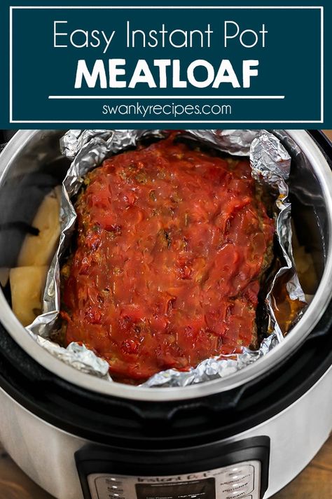 Meatloaf Instant Pot, Pressure Cooker Meatloaf, Glazed Meatloaf, Instant Pot Meatloaf, Ground Beef Meatloaf, Beef Meatloaf Recipes, Garlic Parmesan Potatoes, Beef Meatloaf, How To Cook Meatloaf