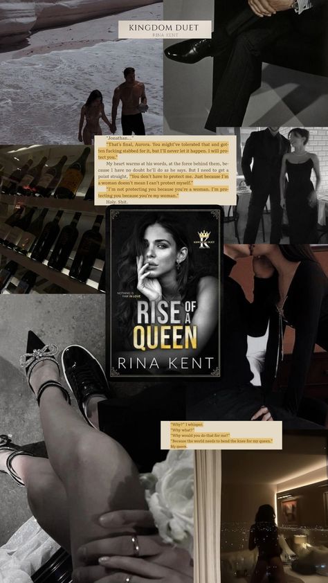 Rina Kent books aesthetic Rise Of A Queen Rina Kent, Kingdom Duet Rina Kent, Book Aestethic, Jonathan King, Books Collage, Bookish Quotes, Baby Gang, Twisted Quotes, Imagination Quotes