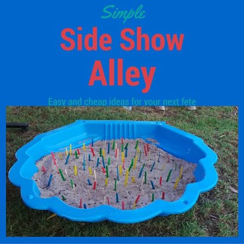 Side Show Alley is an essential part of school fete - try these ideas which are cheap and easy to set up. Summer Fair Stalls, Cheap Carnival Games, Christmas Fayre Ideas, Games For School, Fundraising Games, Fete Ideas, Christmas Fair Ideas, Pta Fundraising, Easy Fundraisers