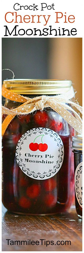 super easy crock pot homemade cherry pie moonshine recipe you will love! store in mason jars these make a great DIY Gift! Cherries and everclear make this a great cocktail mixer! Cherry Pie Moonshine Recipe, Cherry Pie Moonshine, Apple Pie Moonshine Recipe, Cointreau Cocktail, Campari Cocktail, Homemade Cherry Pie, Homemade Moonshine, Moonshine Recipe, Apple Pie Moonshine