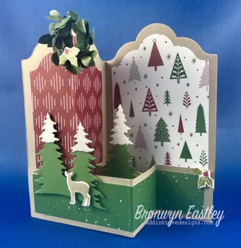 Z Fold Card Tutorial, Addinktive Designs, Double Z Fold Card, Bendy Cards, Box Cards Tutorial, Tarjetas Pop Up, Fun Folds, Box Cards, Christmas Labels