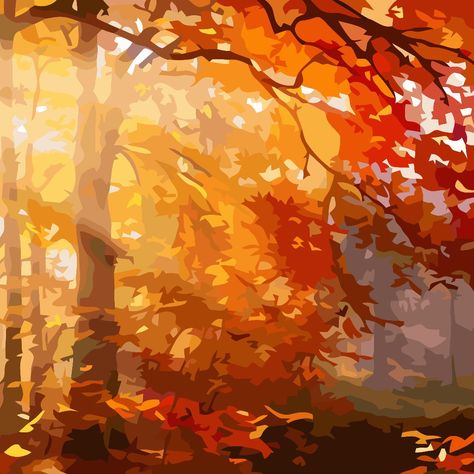 Scenic Wallpaper, Number Art, Autumn Illustration, Artsy Pictures, Landscape Concept, Color By Number, Forest Art, Beautiful Landscape Wallpaper, Creepy Art