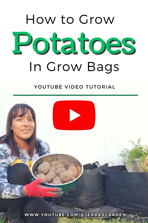 This is the ultimate guide to growing potatoes in grow bags. Easily grow potatoes at home with this in depth tutorial. I love growing potatoes in grow bags because it fits better in a small garden, and you just dump the grow bag when its harvest time. #potato #garden #vegetablegarden #growbag #southerngarden #urbangarden #homestead #growyourownfood #gardeninspiration How To Grow Potatoes In A Bag, Potatoes In Grow Bags, Potato Garden, Grow Potatoes, Southern Garden, Grow Vegetables, Growing Potatoes, Grow Bags, Harvest Time