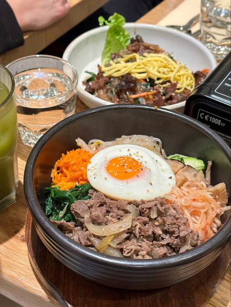 #dolsot #bibimbap #korean #dish #food #asian #restaurant Aesthetic Diet, Dolsot Bibimbap, Food Asian, Asian Restaurant, Korean Dishes, Chow Chow, Korean Food, Follow For More, Diet