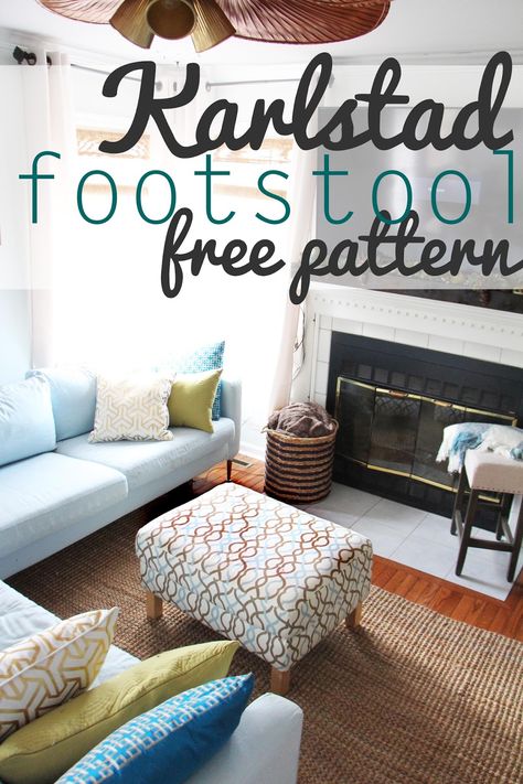 Do you have one of these? A Karlstad footstool? Is your slipcover old and crusty? Make a new one for the cost of only 2 yards of fabric! I... Ikea Karlstad, Footstool Ottoman, Bedroom Updates, Burda Style, Diy Furniture Projects, Ikea Hacks, Spending Money, Easy Diy Projects, Furniture Projects