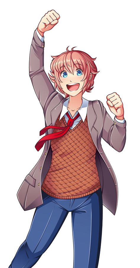 Satori Ddlc, Male Sayori, Ddlc Genderbend, Oc Randomizer, Dokie Dokie Literature Club, Date Games, Sayori Ddlc, Men In Socks, Dating Sims