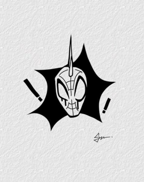 Spider-punk mini doodle tattoo Venom Symbiote Tattoo, Mini Doodle Tattoo, Spider Gwen Tattoo, Simple Marvel Tattoo, Spider Punk Tattoo, Spiderverse Tattoo, Miles Morales Tattoo, Marvel Tattoos Minimalist, Ethan Tattoo