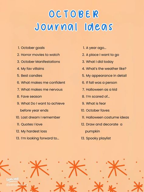 As we step into the beautiful month of October 🍁, there's no better time to start a journaling routine. Journaling allows us to r Journal Start Page Ideas, Journal Start Page, October Journal Ideas, October Journal Prompts, Month Journal Prompts, October Journal, Journaling Routine, Fall Journal, What Is Fear