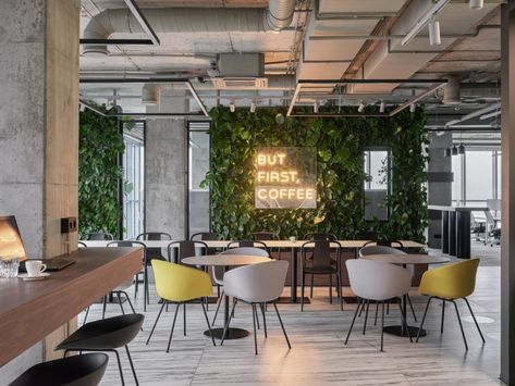 Office Cafe Design, Office Cafeteria Design, Break Room Design, Office Cafeteria, Cafeteria Design, Agency Office, Office Break Room, Coworking Office, Office Space Design