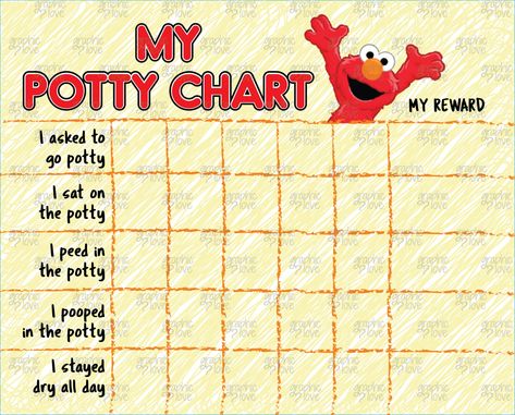 Elmo Potty, Potty Training Sticker Chart, Printable Potty Chart, Potty Training Stickers, Potty Training Reward Chart, Potty Training Help, Boys Potty, Toddler Reward Chart, Potty Training Rewards