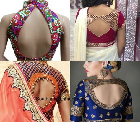 When you are getting a blouse stitched there are various ways in which you can design the back.Here are some fail proof blouse back designs. Boat Neck Blouse Design, Cutout Blouse, Saree Blouse Neck Designs, Blouse Back Neck Designs, Blouse Design Images, Blouse Back, New Blouse Designs, Sari Blouse Designs, Silk Saree Blouse Designs