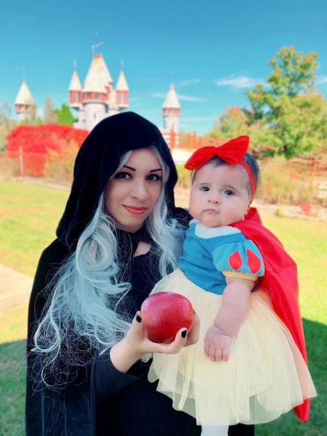 Mommy Baby Halloween Costumes, Mother Daughter Halloween Costumes, Mother Daughter Costumes, Snow White Halloween Costume, Family Themed Halloween Costumes, Evil Queen Costume, Mom Halloween Costumes, First Halloween Costumes