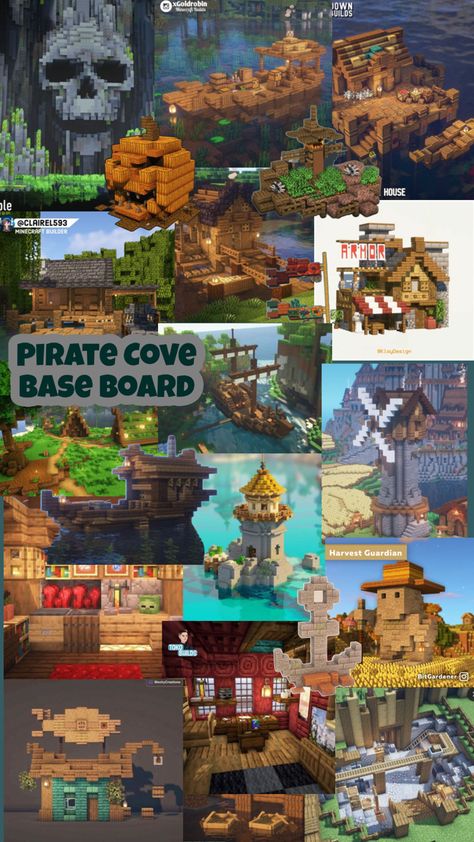 Minecraft Cove Base, Minecraft Pirate Base, Minecraft Pirate Village, Pirate Minecraft Builds, Minecraft Pirate Skin, Minecraft Pirate Cove, Minecraft Pirate Builds, Minecraft Pirate Ship, Pirate Minecraft