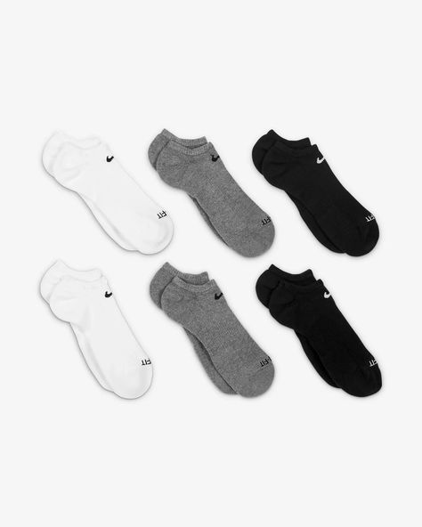 Nike Everyday Plus Cushioned Training No-Show Socks (6 Pairs). Nike.com Nike No Show Socks, Nike Socks Short, Nike Socks Women, Twilight Dr, Nike Socks, Christmas Mom, No Show Socks, Boy Mom, Black White Fashion