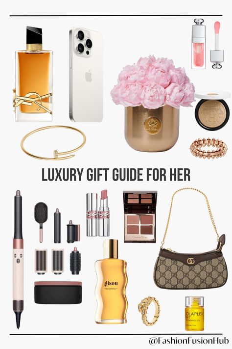 Looking for the perfect luxury gift for her? 🎁 This Luxury Gift Guide features must-have premium items she’ll love, from designer handbags to high-end beauty products and the latest tech gadgets. Whether it's for a birthday, anniversary, or just because, these carefully curated items are sure to impress. From elegant jewelry to luxurious fragrances, give her the gift of indulgence. 🌸✨ #LuxuryGifts #GiftGuideForHer #DesignerHandbags #LuxuryBeauty #GiftIdeasForHer #LuxuryFragrances #HighEndGifts Gift Ideas Expensive, Latest Tech Gadgets, Luxury Gifts For Her, Expensive Gifts, Dream Gift, Latest Tech, Gift Guides, Amazon Gifts, Birthday Gift Ideas