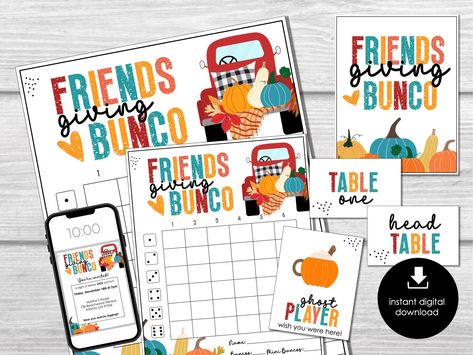 Thanksgiving Bunco Score Cards, Friendsgiving Bunco Score Sheets, FALL Bunco Tally Sheet, Pumpkin Bunco Party Kit, November Bunco Night by BeforeThePartyCo on Etsy November Bunco Themes, Thanksgiving Bunco Score Sheets, Friendsgiving Bunco, Thanksgiving Bunco, Bunco Party Themes, Halloween Bunco, Bunco Score Sheets, Bunco Themes, Bunco Night