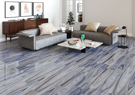 Rectified Tile, Gorgeous Tile, Best Floor Tiles, Modern Tiles, Wood Look Tile, Retro Interior, Porcelain Floor, Blue Tiles, Blue Wood