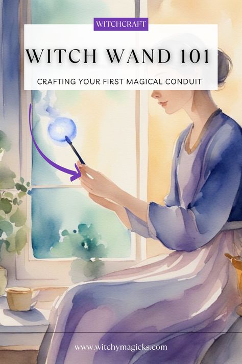 Discover how to make a witch's wand, a potent magical conduit, using this age-old skill. Discover the secrets of this vital instrument for your witchcraft practice, from choosing materials to imbuing it with your unique enchantment.  #SacredCrafting #MagicalConduit #WitchcraftTools #WitchyWisdom #PersonalMagic #WitchyWandCrafting How To Make Wands, Energy Witchcraft, Witch Wands, What Is A Witch, Magic Library, Beginner Witches, White Witchcraft, Spells That Actually Work, Witch Tools