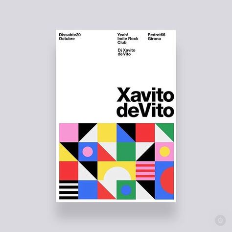 Davito de Vito dj poster for @yeahindierockclub   Daily Inspiration in your feed    Get featured tag your work with #designbot or follow along @design.bot International Typographic Style, Text Poster, Art Studio Design, Graphic Posters, Neo Geo, 카드 디자인, Typography Poster Design, Ui Inspiration, Graphic Design Poster