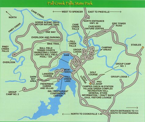 Fall Creek Falls Road Map Fall Creek Falls Tennessee, Camping In Tennessee, Fall Creek Falls, Camping In Texas, Fall Creek, Kayak Camping, Camping Places, Fall Camping, Camping Destinations