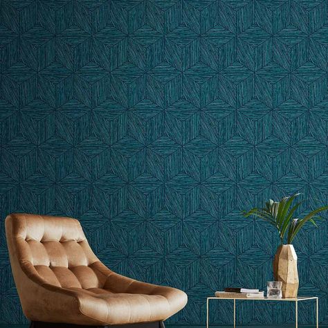 Grasscloth Geo Teal Wallpaper | Green Wallpaper | Graham & Brown Teal Removable Wallpaper, Geo Wallpaper, Simple Geometric Designs, Graham Brown, Brown Teal, How To Hang Wallpaper, Teal Wallpaper, Graham & Brown, Brown Wallpaper