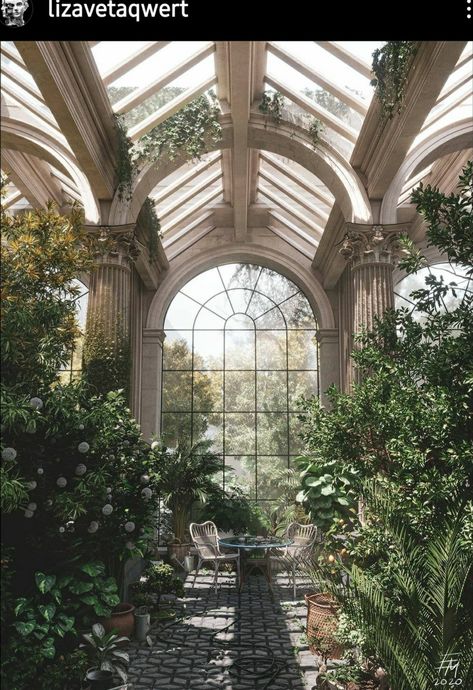 Green House Aesthetic, Green Academia Aesthetic, Glass Green House, Sky Room, Opera Theatre, Victorian Greenhouse, Victorian Greenhouses, Dream House Aesthetic, City Of Glass