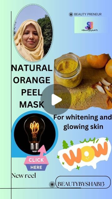 Orange Peel Powder Face Masks, Face Mask For Whitening, Orange Peel Face Mask, Peel Face Mask, Orange Peel Powder, Follow For More Instagram, Dried Orange Peel, Bath Powder, Powder Face