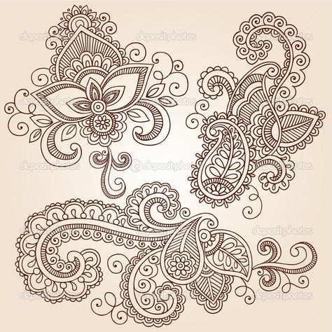 More filigree designs Tattoo Doodles, Henna Paisley, Henna Doodle, Paisley Tattoo, Paisley Doodle, Tato Henna, Muster Tattoos, Japanese Tattoos, Mandalas Drawing