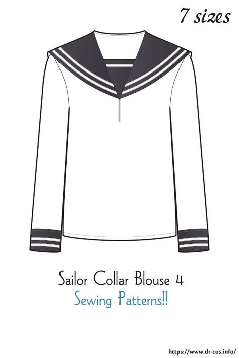 Sailor Collar Pattern, Sailor Collar Blouse, Western Embroidery, Sailor Shirt, Sewing Vintage, Different Hats, Lady L, Sailor Hat, Sailor Collar