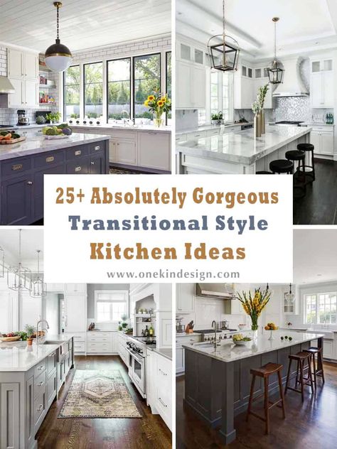 Transitional Style Kitchen, White Kitchen Countertops, Transitional Kitchens, Transitional Kitchen Design, Transitional Decor Bedroom, Kitchen Transitional, Rustic Country Kitchens, Transitional Decor Living Room, Transitional Decor Kitchen