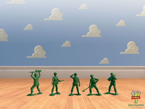 Toy Story Soldiers, 90s Movie Character, Army Birthday Parties, Army Men Toys, Geek Toys, Green Army Men, Toy Story Movie, Toy Story Alien, Toy Story Birthday Party