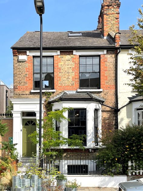 Light Pink Walls, Timber Stair, Townhouse Interior, Kitchen And Dining Area, Hackney London, Small Courtyard Gardens, Exterior Inspiration, Victorian Townhouse, London Townhouse