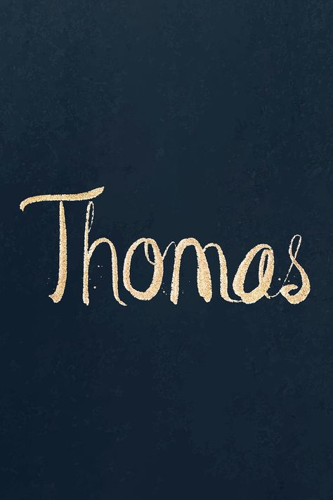 Thomas vector sparkling gold font typography | free image by rawpixel.com / busbus Gold Font, In Cursive, Font Typography, Glitter Design, Thomas Brodie, Thomas Brodie Sangster, For My Love, Typography Fonts, Free Vector Art