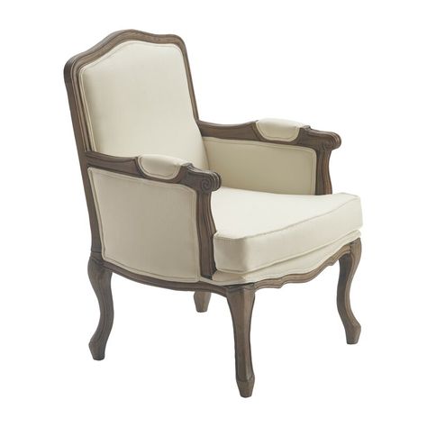 Lark Manor Bromyard Armchair & Reviews | Wayfair French Country Dining Room, Classic Armchair, Country Dining Rooms, French Country Dining, Chair Vintage, Cottage Living Rooms, Accent Arm Chairs, Black Furniture, Armchair Vintage