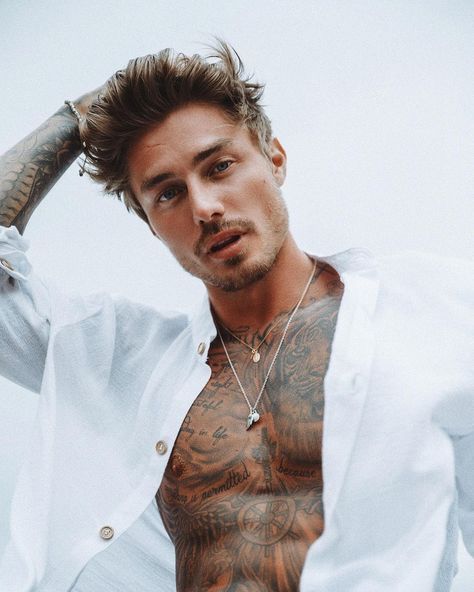 JOHNNY EDLIND (@johnnyedlind) • Instagram photos and videos Johnny Edlind, Whispers In The Dark, Boy Tattoos, Inked Men, Art Poses, Pose Reference, Tattoos For Guys, Summer Collection, Beautiful People