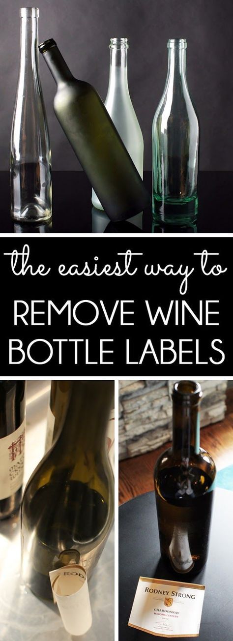 Remove Wine Bottle Labels, Wine Bottle Upcycle, Bottle Upcycle, Wine Bottle Project, Cleaning Painted Walls, Wine Craft, Glass Cooktop, Wine Bottle Art, Deep Cleaning Tips