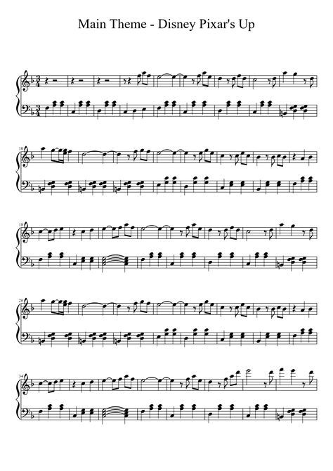 Up Music Piano, Up Song Piano, Up Theme Piano, Up Piano Notes, Up Sheet Music Piano, Disney Piano, Up Sheet Music, Disney Sheet Music, Piano Songs Sheet Music