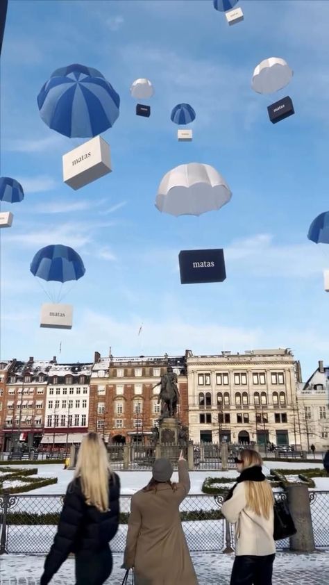 This creative advertising campaign for Matas utilized CGI, showcasing innovative advertising ideas in the realm of digital marketing.  We've collaborated with Matas to create a magical moment: a giant Matas packages delivered to Copenhagen, Denmark by parachutes ✨ #package #advertising #cgi #marketing #digitalart #art #design #motiondesign #graphicdesign #visualmedia #film #cinema #artgallery #adv #creative #video #animation #onlinemedia #vfx #3d #3Dmodelling Christmas Marketing Campaign, Halloween Yard Props, Advertising Campaign Design, Creative Marketing Campaign, Christmas Marketing, Digital Advertising Design, Mixed Reality, Ads Creative Advertising Ideas, Advertising Ideas