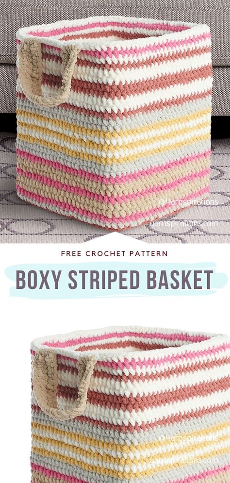 Crochet Storage Baskets Free Pattern, Crochet Storage Baskets Free, Crochet Storage Bag, Practical Crochet, Kids Storage Baskets, One Skein Crochet, Stitches Pattern, Crochet Organizer, Crochet Storage Baskets