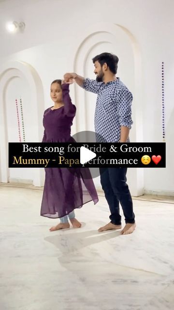 𝐀𝐒𝐇𝐈𝐒𝐇 𝐃𝐎𝐇𝐀𝐑𝐄 on Instagram: "Chand si mehbooba @rahulvaidyarkv 😍😍  Best song for Bride & Groom Mummy papa Song☺️☺️  Save this reel for your wedding dance   Follow @ashish_dancefitness @ridhee7825 @nrityashish   #weddingdance #weddingsangeet #weddingchoreography #explorepage #explorepage✨ #exploremore #explorpage #fyp #oldsong #bollywood #dance" Bride And Groom Dance Songs, Mummy Papa, Couple Dance Songs, Mother Son Wedding Songs, Dance Reels, Bride Dance, Songs For Dance, Father Songs, Easy Dance