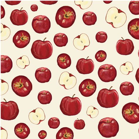 Apples digital artwork #digitalillustration #manzanas #applepattern Apple Illustration, Apple Pattern, Cute Laptop Wallpaper, Fruit Wallpaper, Ios App Icon Design, Fruit Illustration, Hippie Wallpaper, Vintage Scrapbook, Cute Patterns Wallpaper