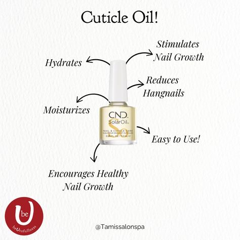 The not-so secret, secret to healthy nails! ✨ Cuticle Oil ✨ Easy to use, and comes with so many benefits, why wouldn't you want to grab some while you're in the salon?? We have the CUTEST little cuticle oils for sale, so pop in and start your healthy nail journey! #IdahoSalon #RexburgSalon #RexburgNails #nailinspo2024 #RexburgNailTech Cuticle Oil Benefits, Nail Journey, Secret Secret, Cnd Nails, Cuticle Care, Nail Growth, Nail Cuticle, Cuticle Oil, Healthy Nails